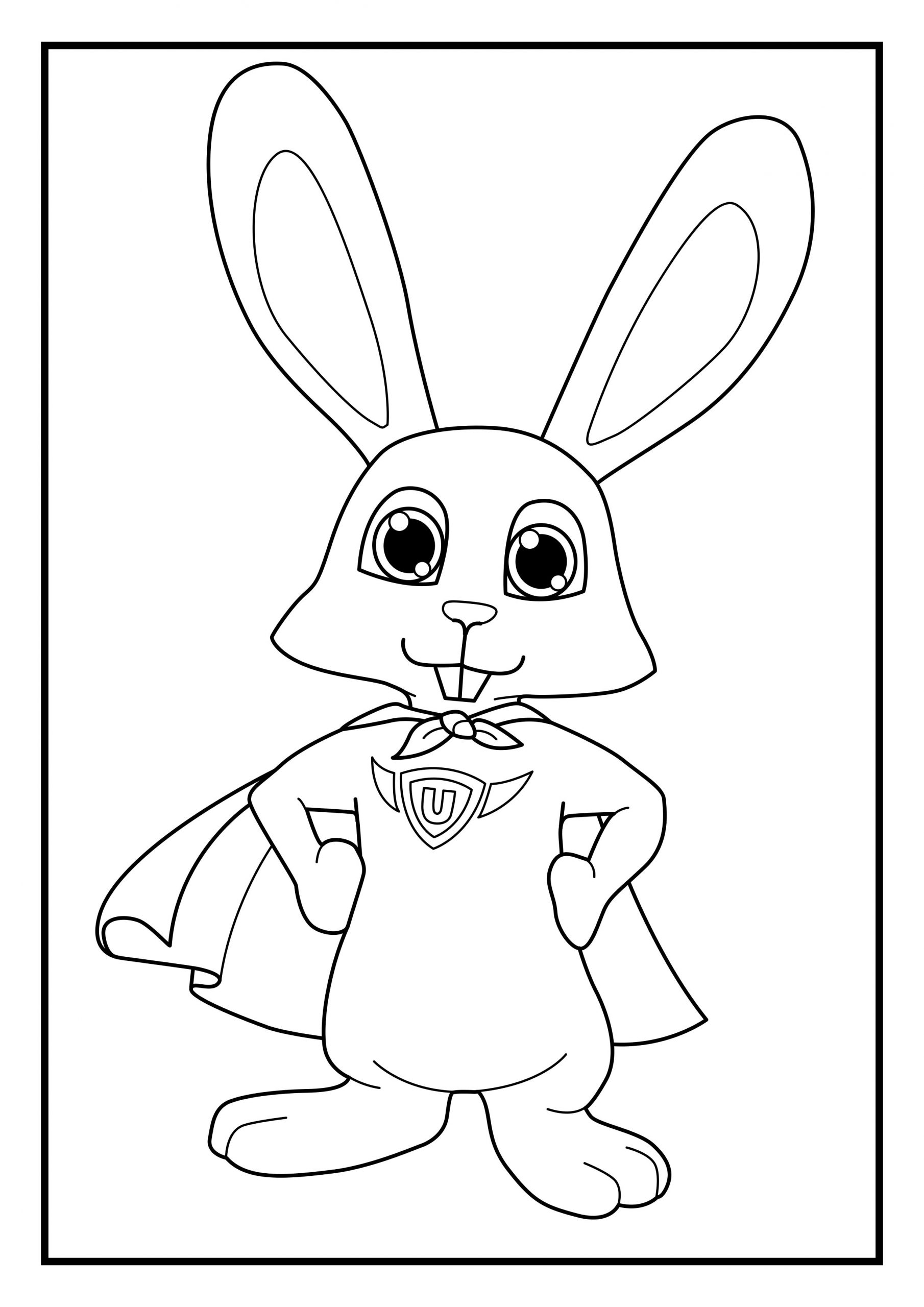 Coloring Page Bunny Uppy