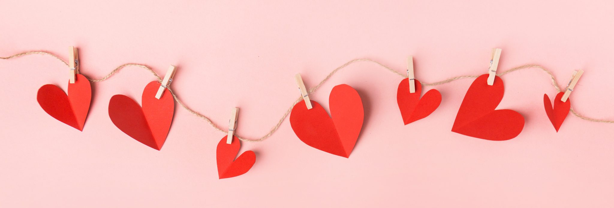 A cute heart garland is an easy DIY decoration to show someone you care!
