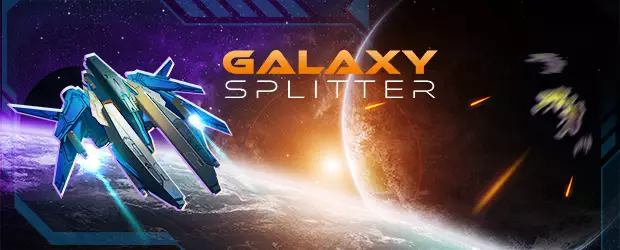 Ein Raumschiff im All mit Planeten und einer Kampfszene